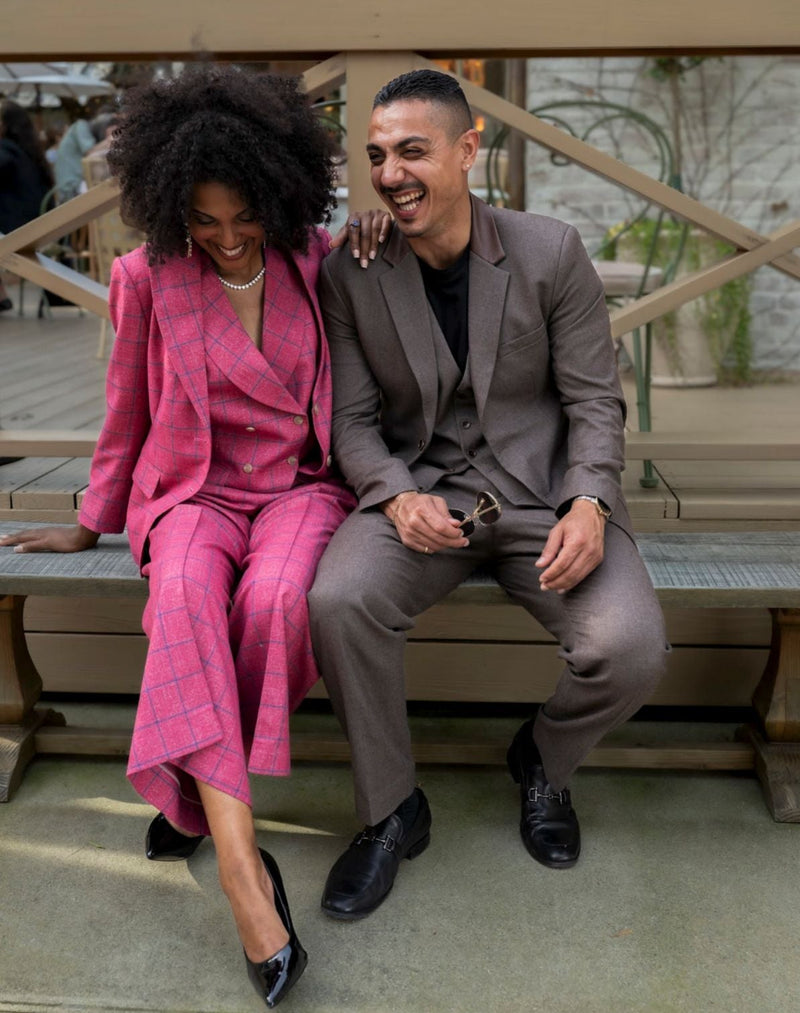 Bespoke custom power suits for couples in San Jose, Saratogo, Lost Altos Hills, Palo Alto and the Greater Bay Area. 