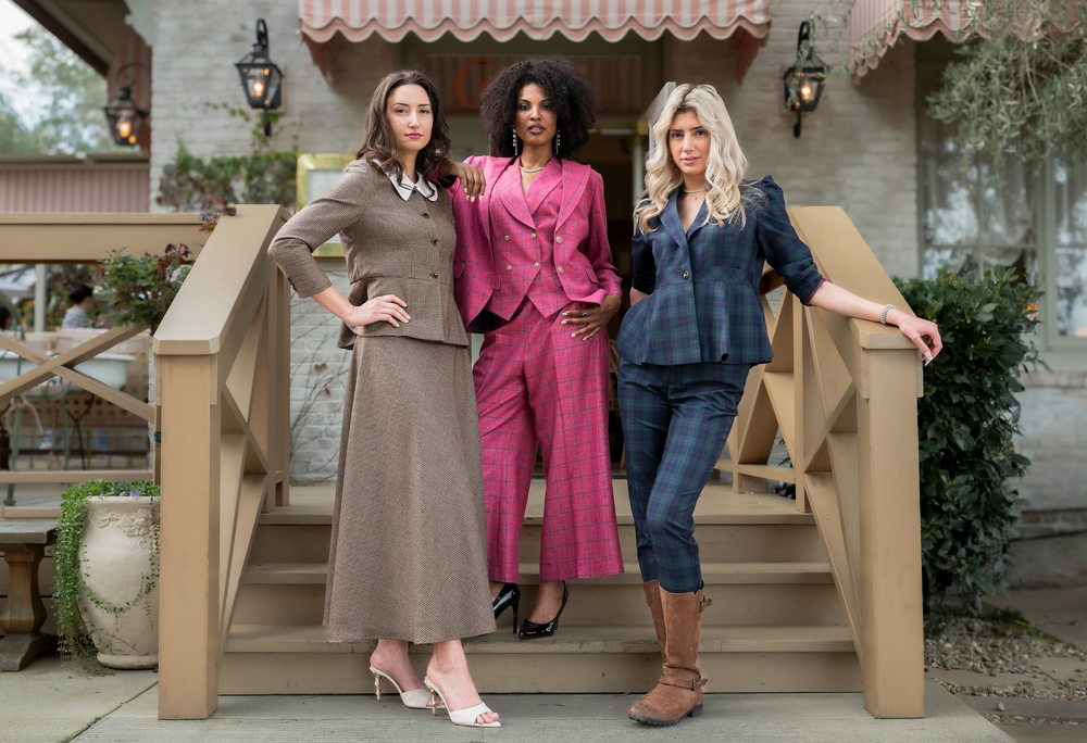Custom tailored women's power-suits that are hand stitched with full canvas by Seth Eden by Nancy Vuu. You Dream It. We Create it.