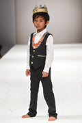Silk Floral Bib 2 piece Vest & Pant
