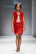 Royal Red Faux Vest