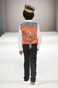Silk Floral Bib 2 piece Vest & Pant