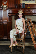 Silk cream floral 3 piece suit