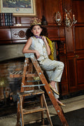 Silk cream floral 3 piece suit